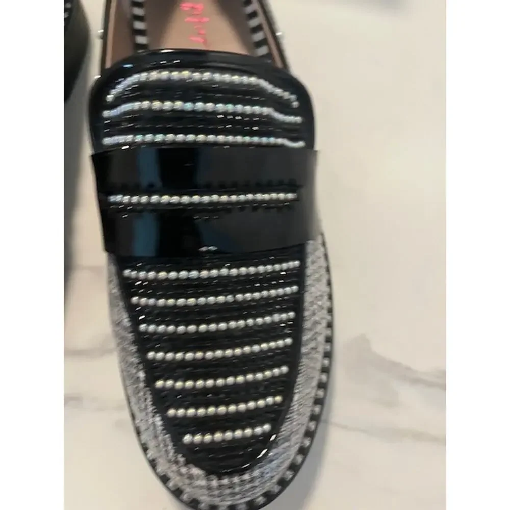 Betsey Johnson's Darian Black and White Gingham Plaid Loafers, Size 6.5, NWOT - Picture 9 of 13
